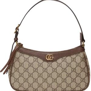 Gucci Tan and Brown GG Monogram Shoulder Bag